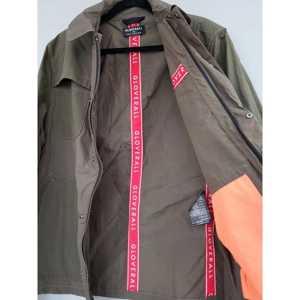 NEW Gloverall Fred Jacket Army Green Men's‎ Medium Utility Bomber Ripstop Chore